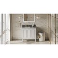 Jeffrey Alexander 36In. Wht Percival Vanity, Left Offset, Boulder Vanity Cultured Mrbl Vanity Top, Undrmnt Rctngl Bowl VKITPER36WHBOR